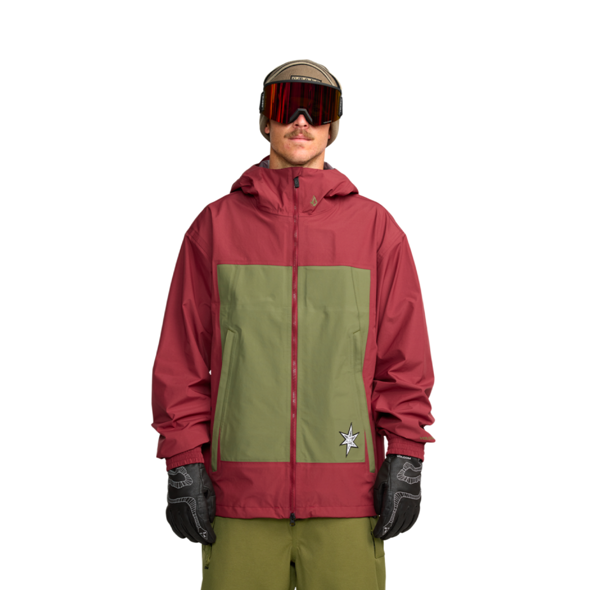 2026 SAMPLE Volcom Arthur 3L Jacket - Burnt Red