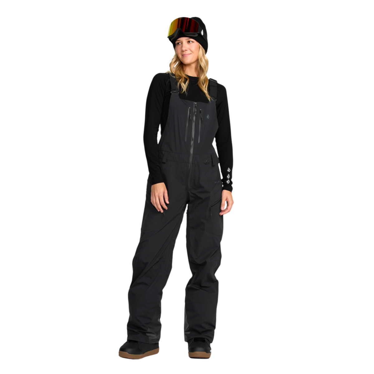 2026 SAMPLE Volcom Women's VS 3L Stretch Gore Bib Overall - Black