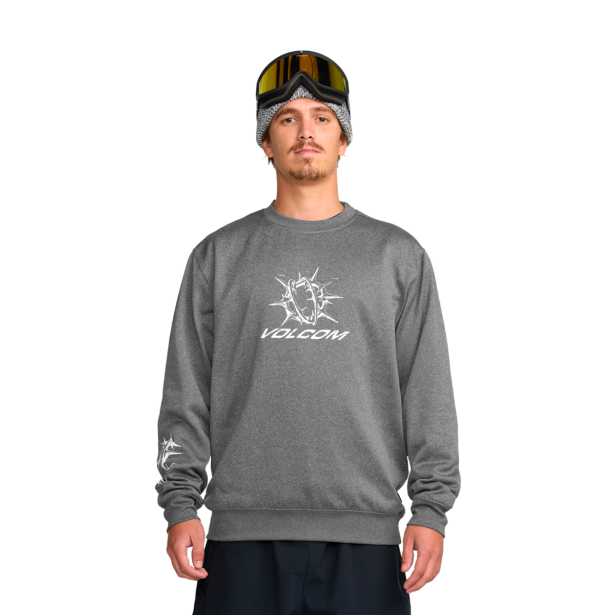 2026 SAMPLE Volcom Hydro Crew Sweatshirt - Heather Black