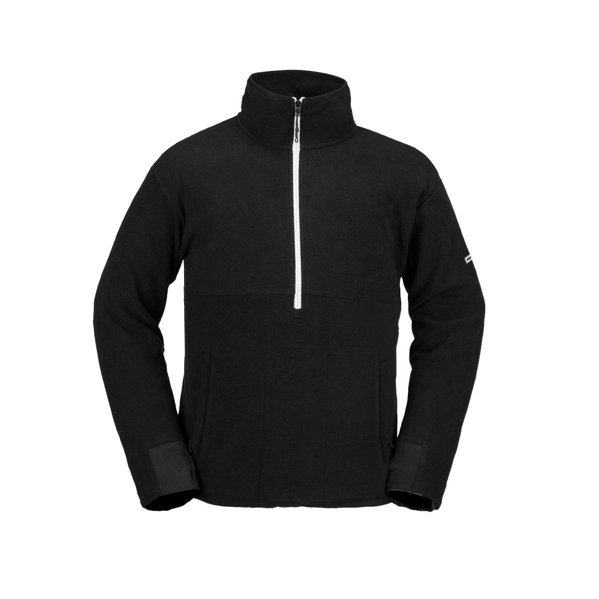 Volcom Polar Fleece Mock 1/2 Zip Pullover - Black