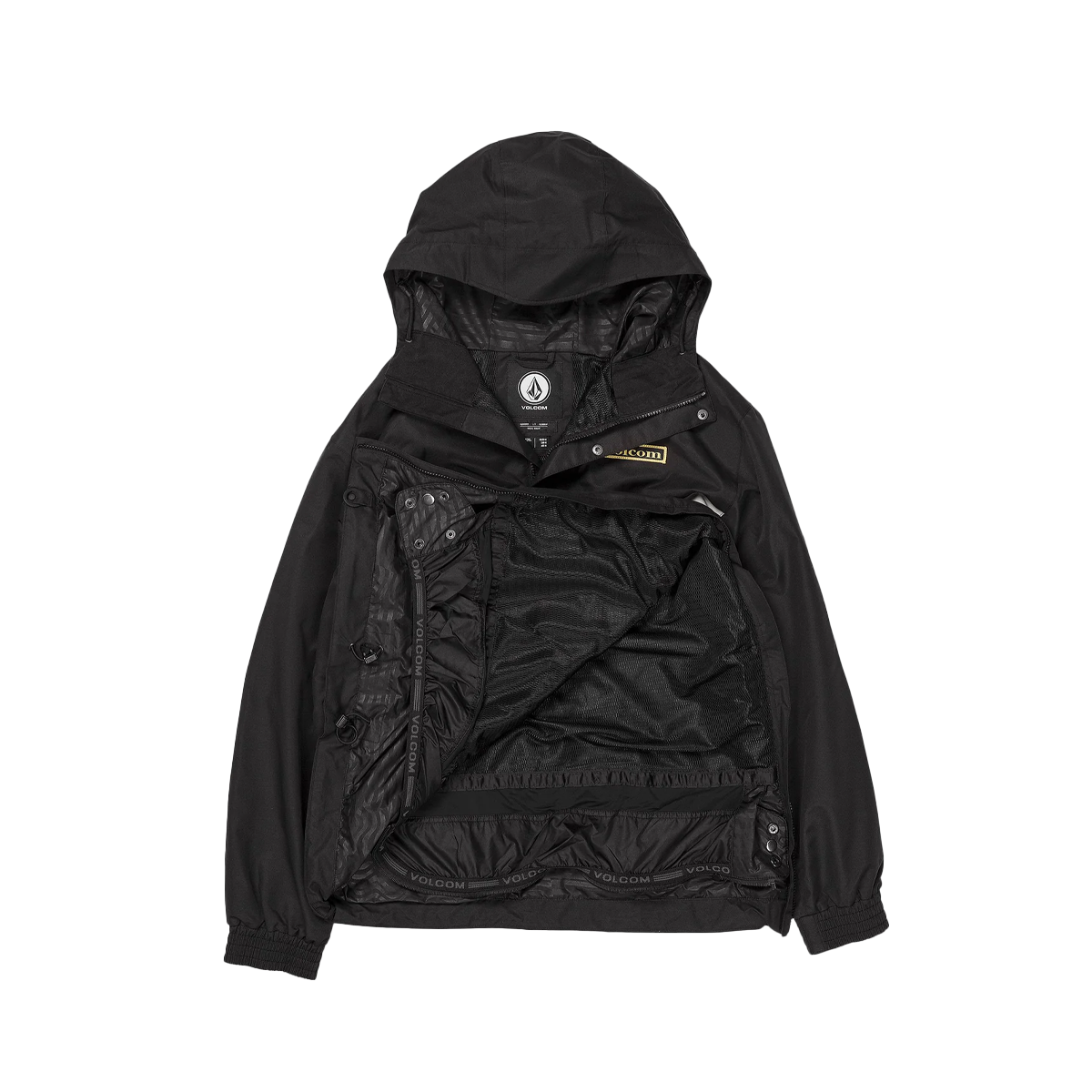 Volcom 2024 Longo Pullover Snow Jacket Black Directive Boardshop