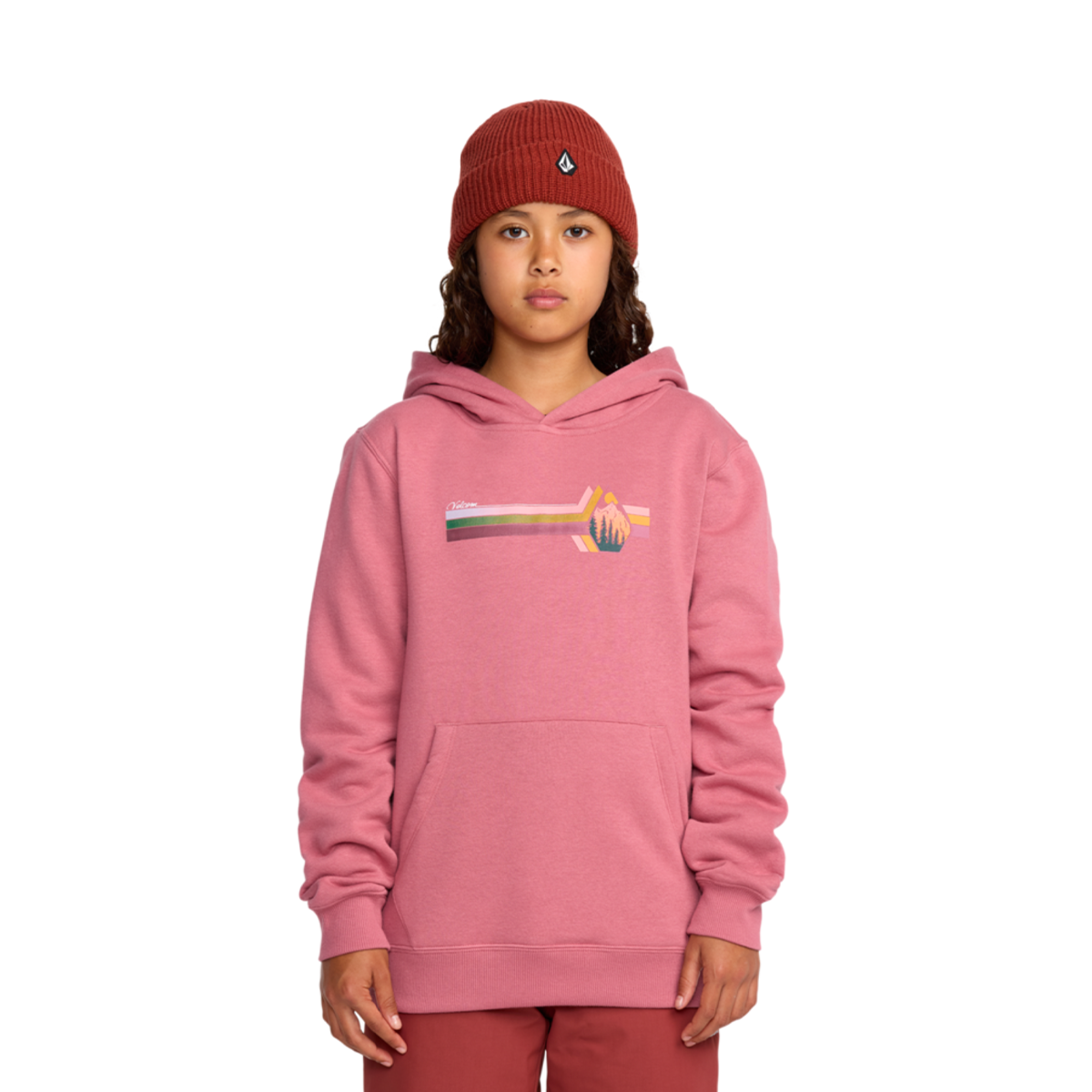 2026 SAMPLE Volcom Youth Essential Hoodie - Mesa Rose