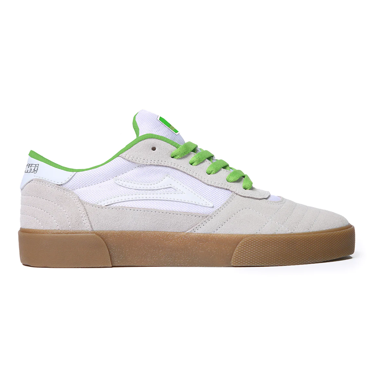 Lakai x Yeah Right! Cambridge Shoes - White/UV Green