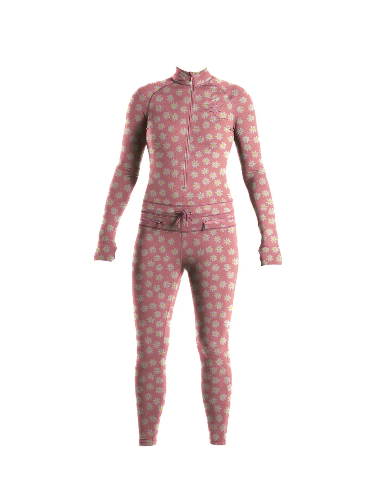 Airblaster Women's Hoodless Ninja Suit - Rose Quartz Daisy