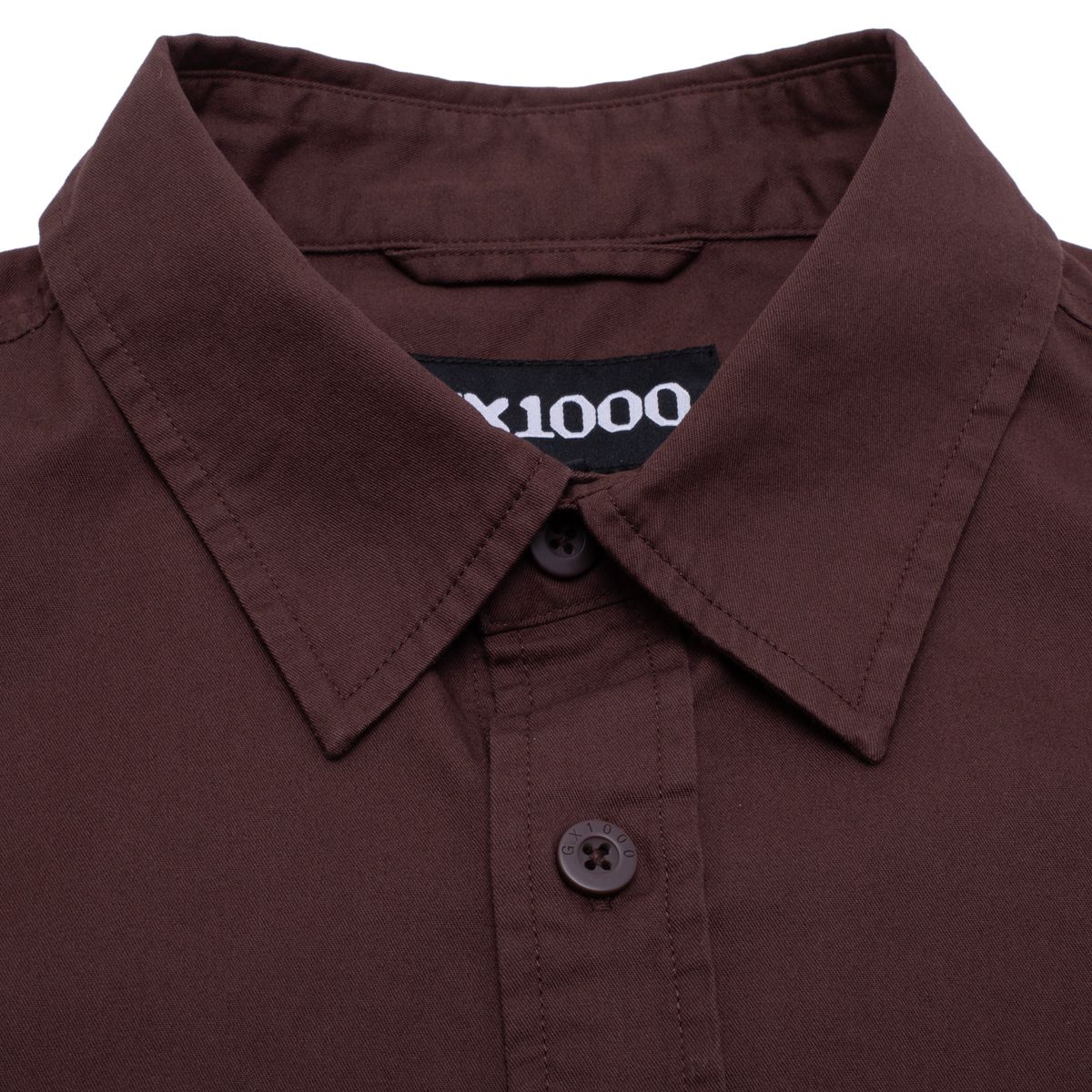 GX1000 Big Pocket Short Sleeve Button Down Shirt - Brown