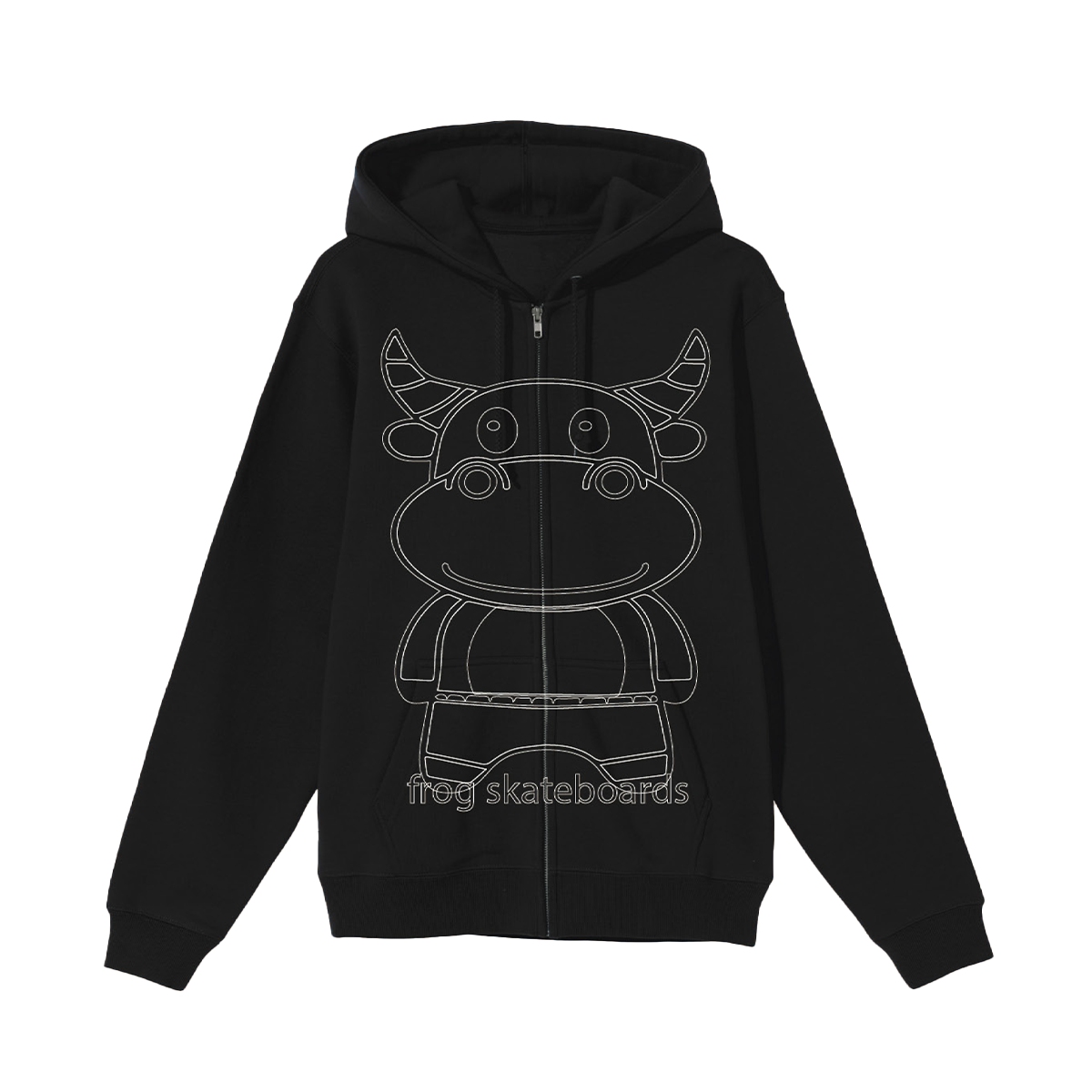 Frog Totally Awesome Zip Up Hoodie - Black