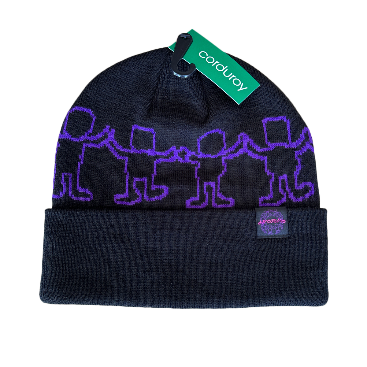 Directive x Corduroy Friends Beanie - Black/Purple