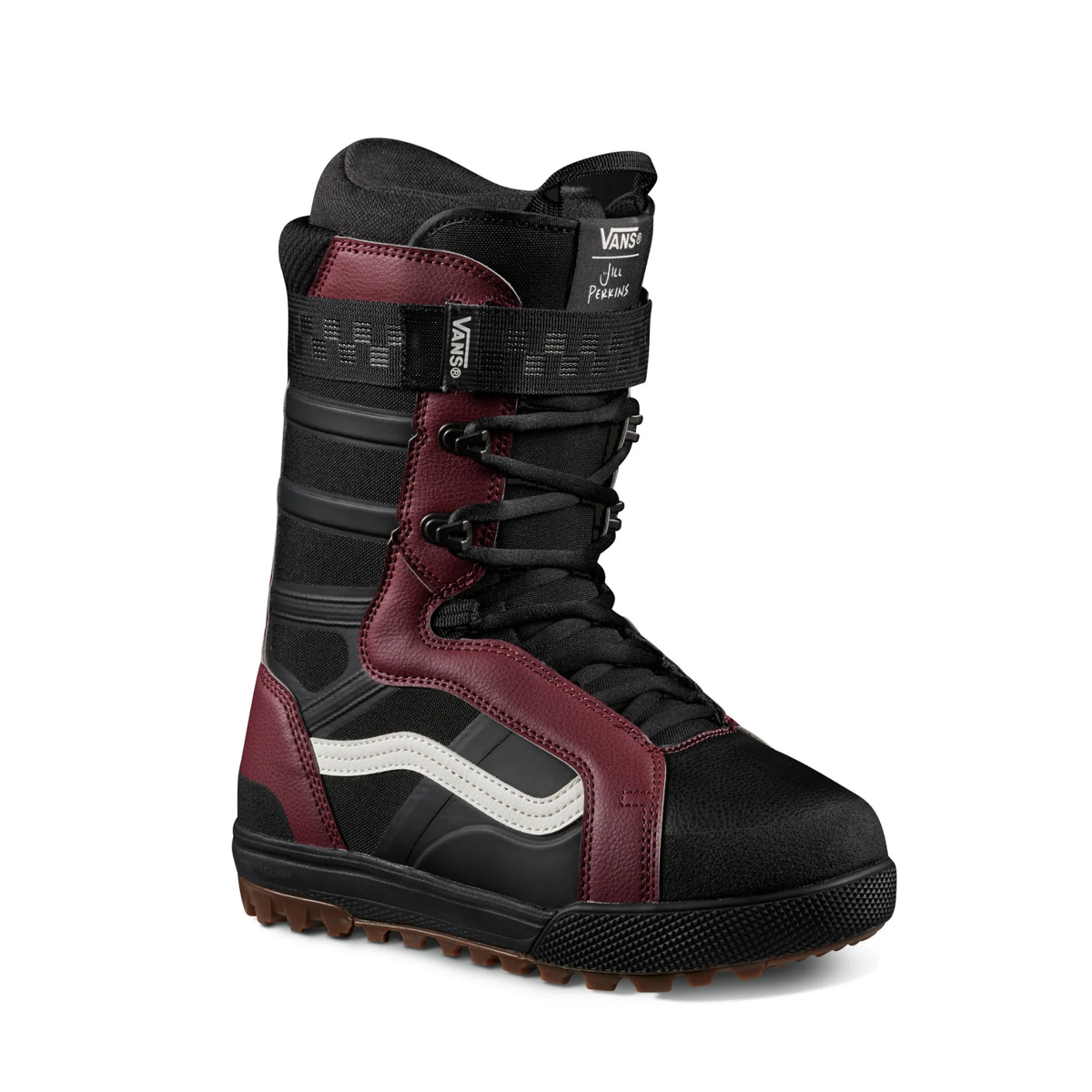 Vans Women's 2024 Jill Perkins Hi-Standard Pro Snowboard Boot - Black/Burgundy