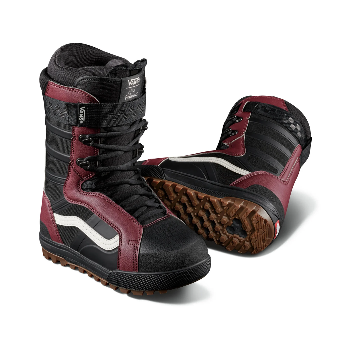 Vans Women's 2024 Jill Perkins Hi-Standard Pro Snowboard Boot - Black/Burgundy