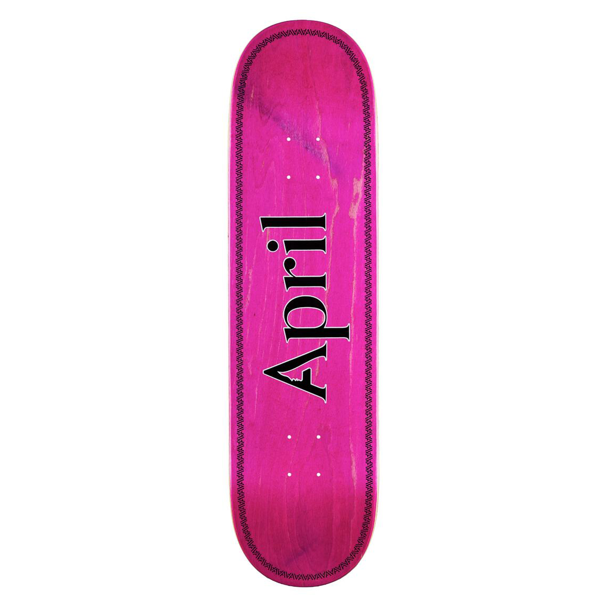 April OG Logo Black Pink Helix Skate Deck - 8.25