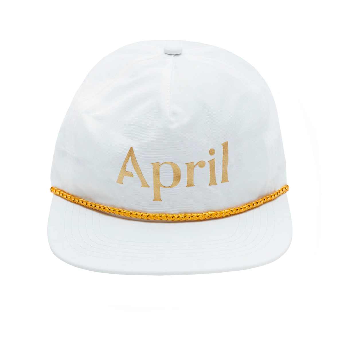 April Golden Logo Hat - White
