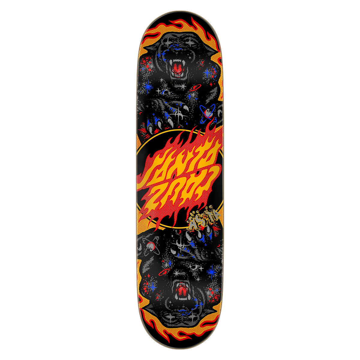Santa Cruz Asta Cosmic Cat Twin Pro Skate Deck - 8.2
