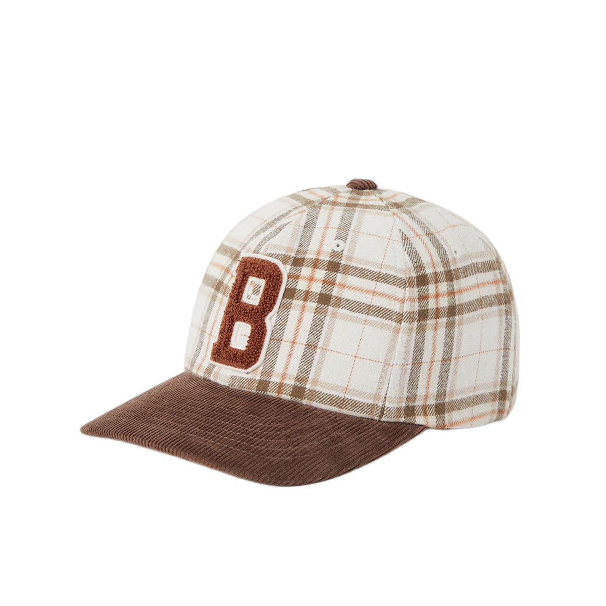 Brixton Big B Adjustable Hat - Plaid/Brown Corduroy