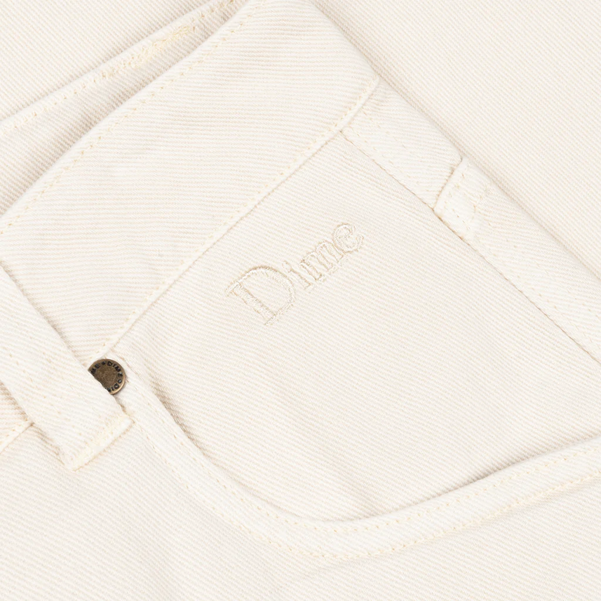 Dime Classic Baggy Denim Pants - Warm White