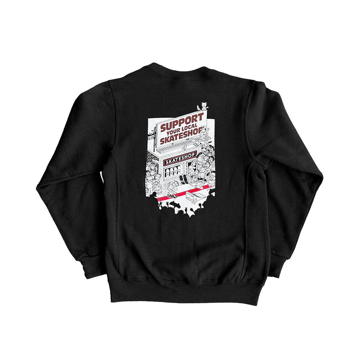 Directive x Skateshop Day Crewneck Sweatshirt - Black