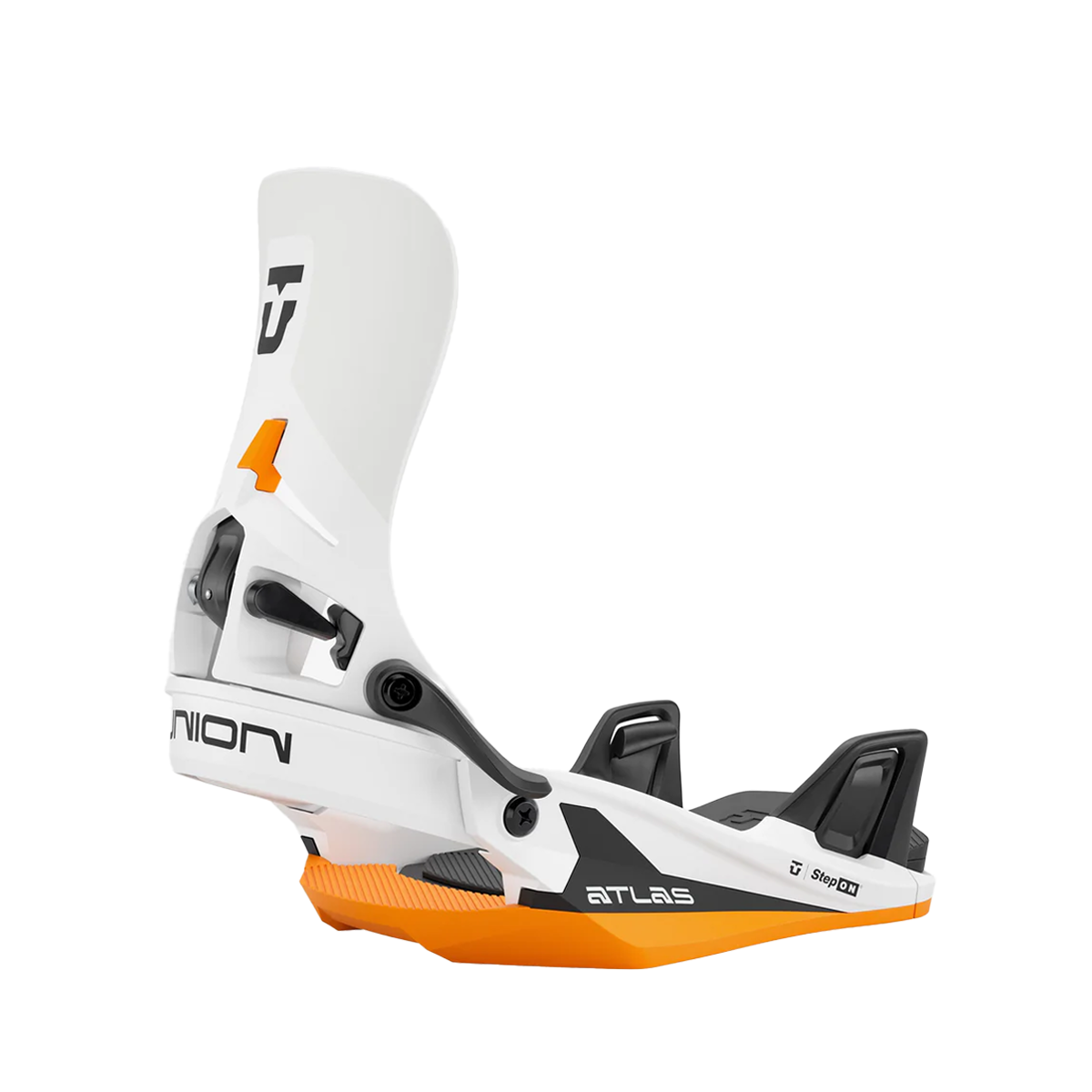 Union 2026 Atlas Step On® Snowboard Binding - White/Orange