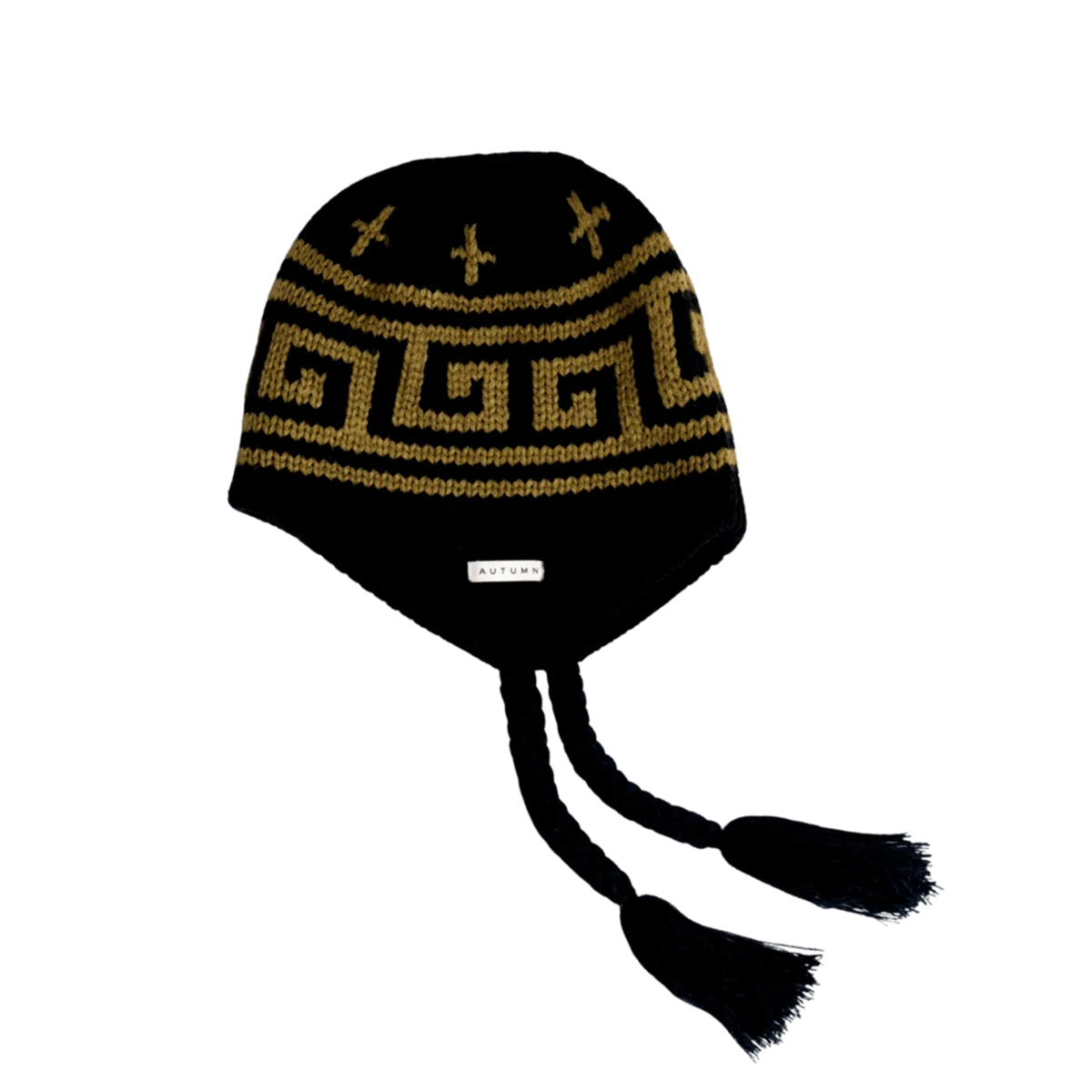 Autumn Niseko Ear Flap Beanie - Black