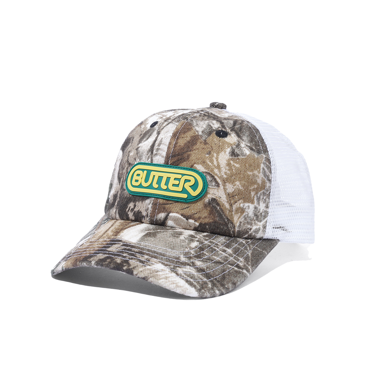 Butter Denim Trucker Hat - Forest Camo
