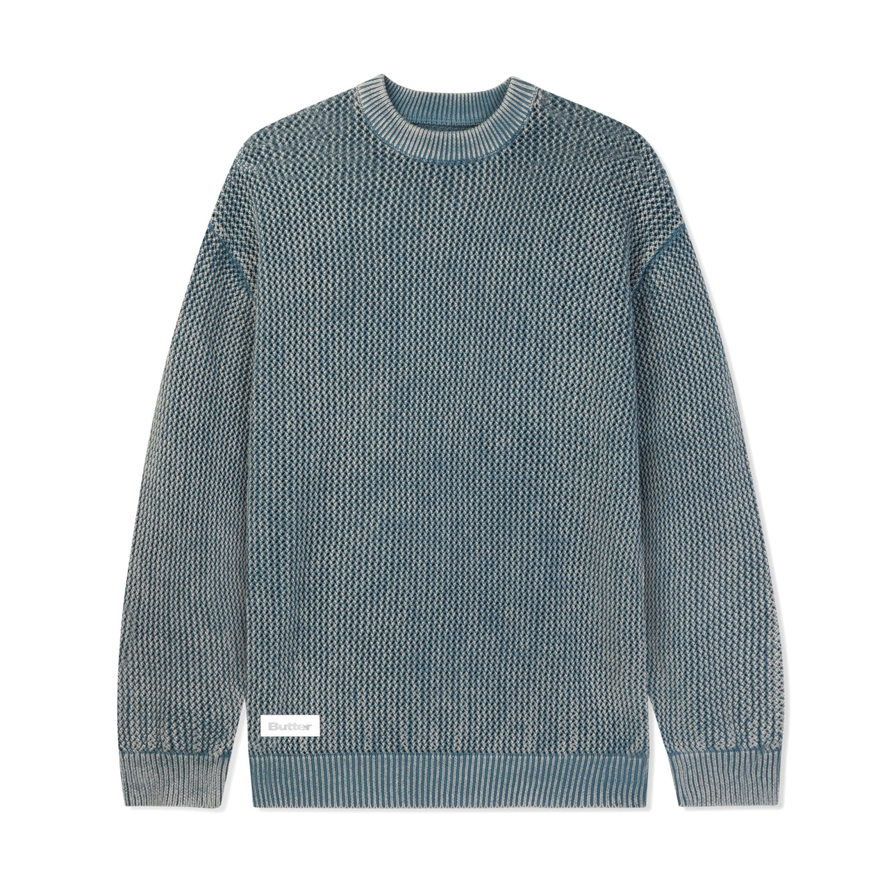 Butter Washed Knitted Sweater - Washed Navy