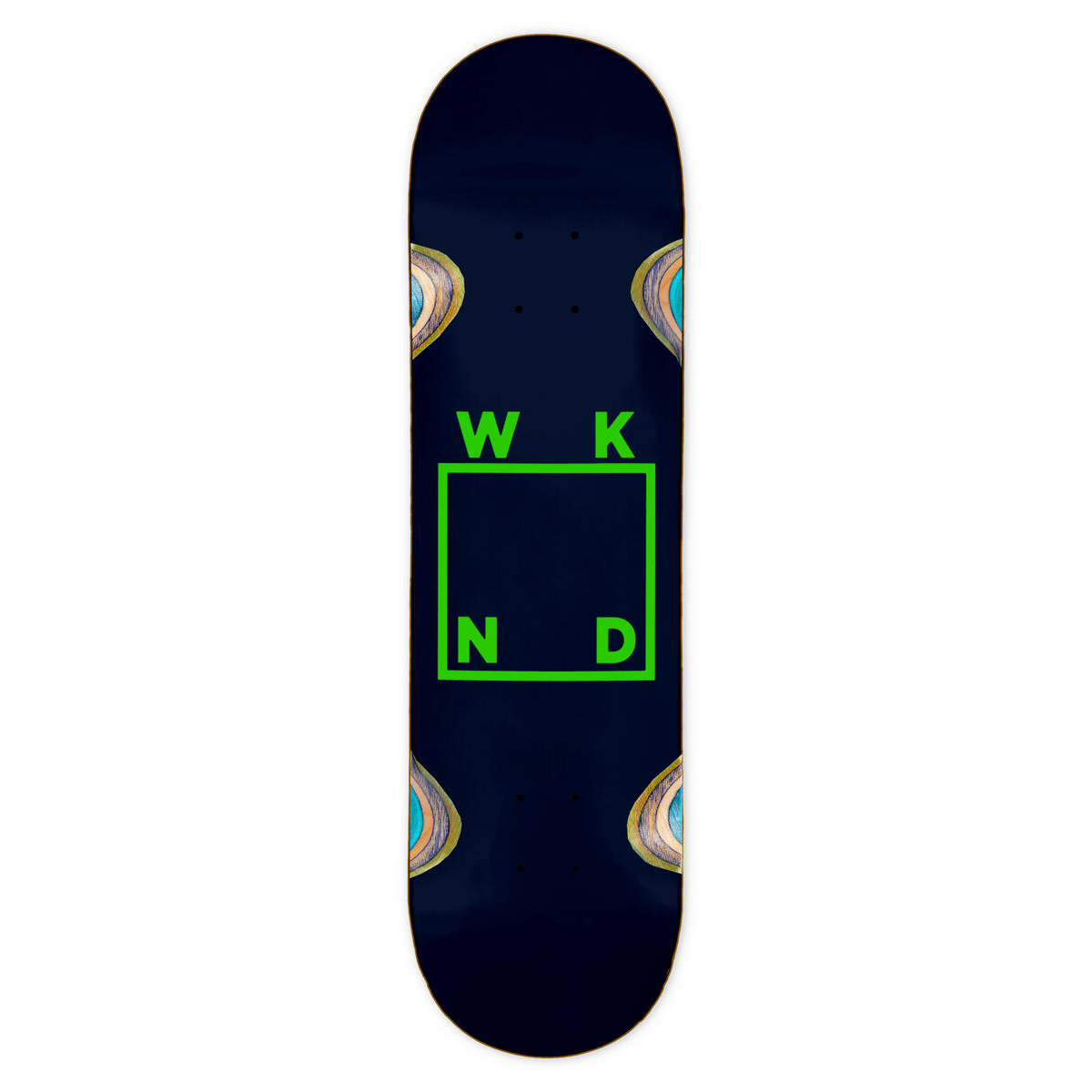 WKND "Navy/Green" Logo Skate Deck - 8.25CS(WW)