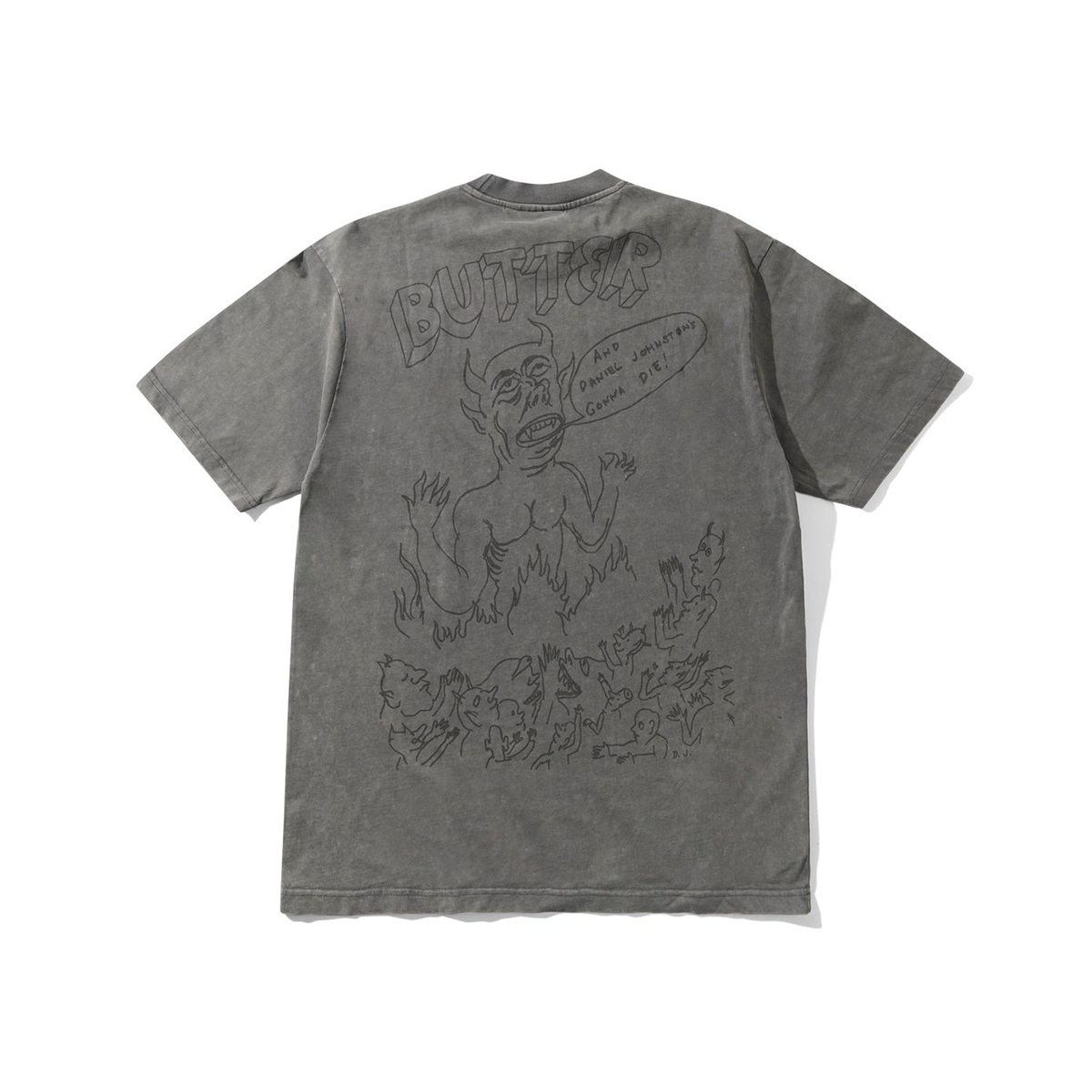 Butter Satan T-Shirt - Black Acid Wash