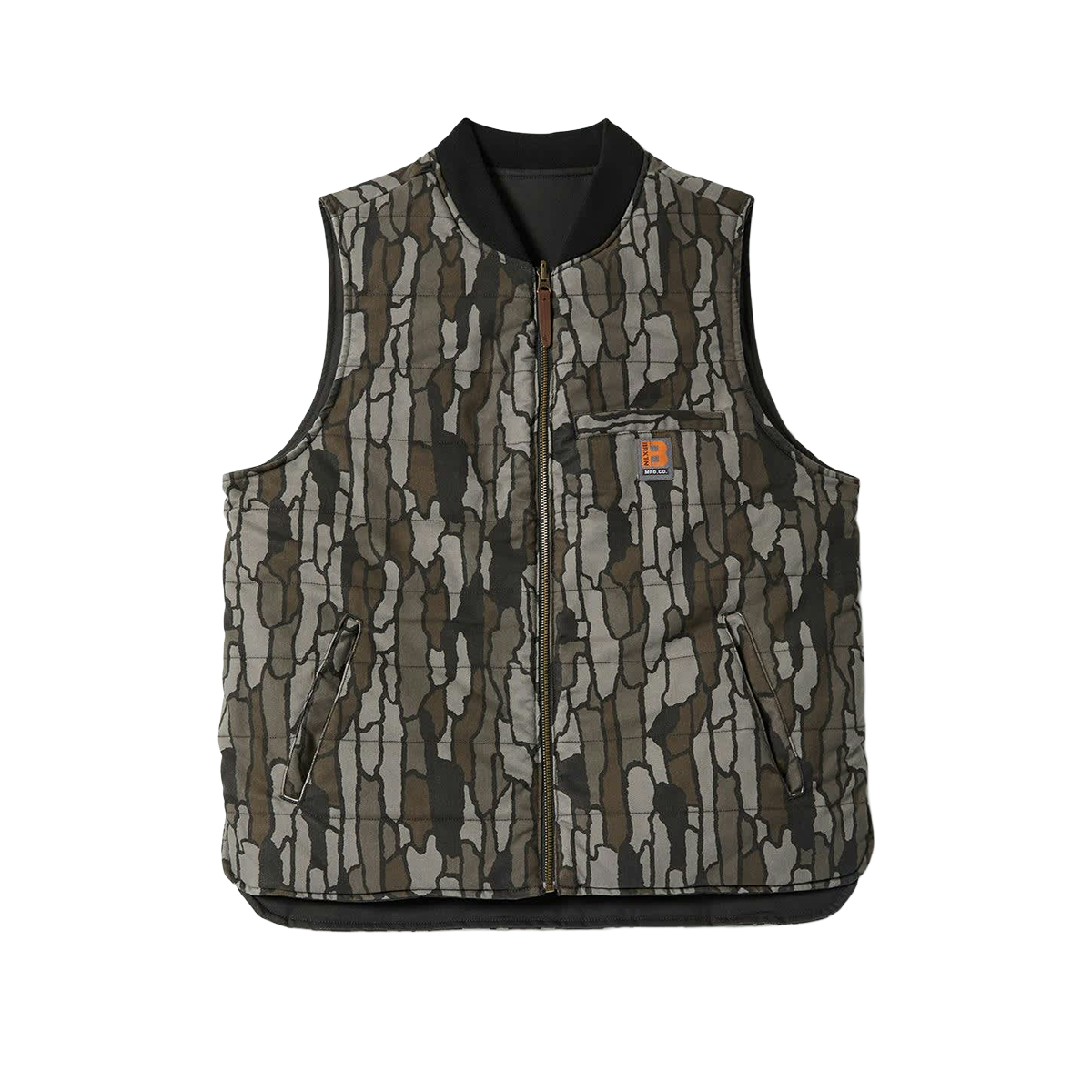 Brixton Builders Abraham Reversible Vest - Bark Camo