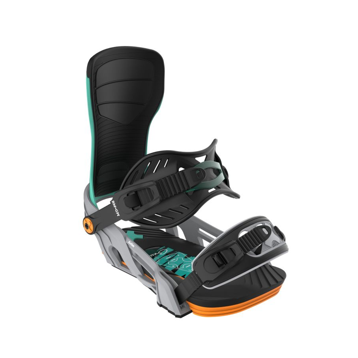 Bent Metal 2026 Axtion Snowboard Bindings - Grey/Green