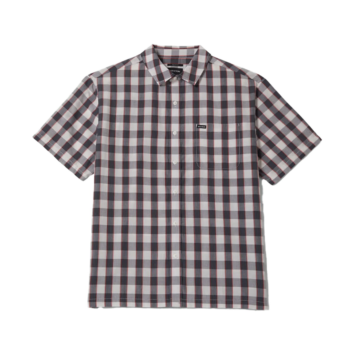 Brixton Cru Plaid Shirt - Black/Off White/Red