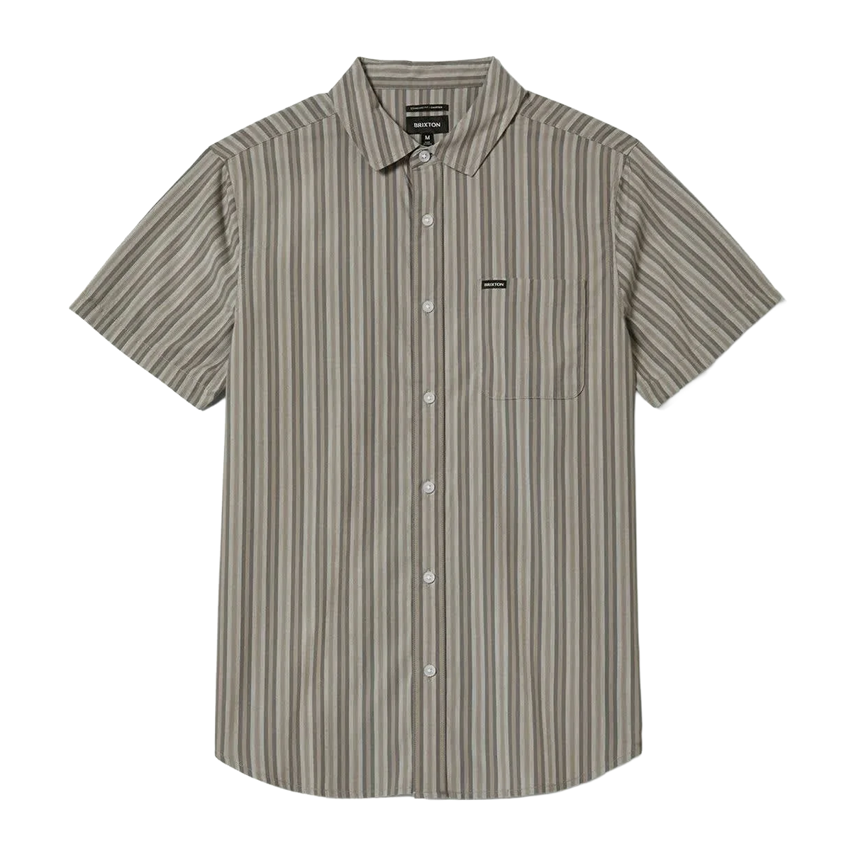 Brixton Charter Stripe Shirt - Charcoal / Grey