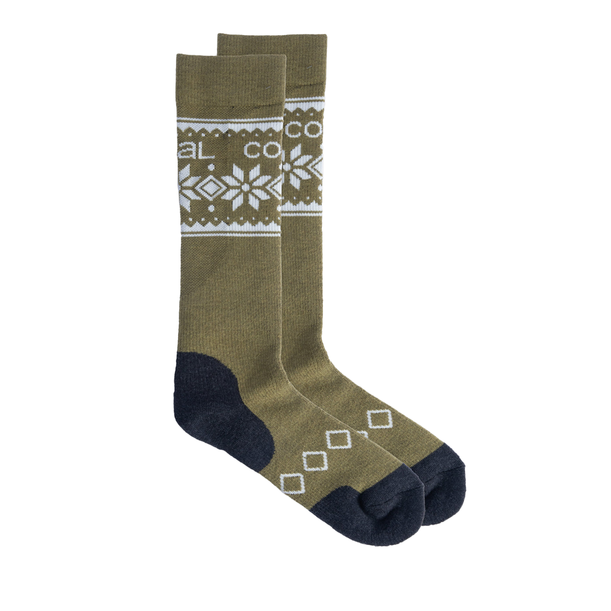 Coal Midweight Snow Sock - Sage