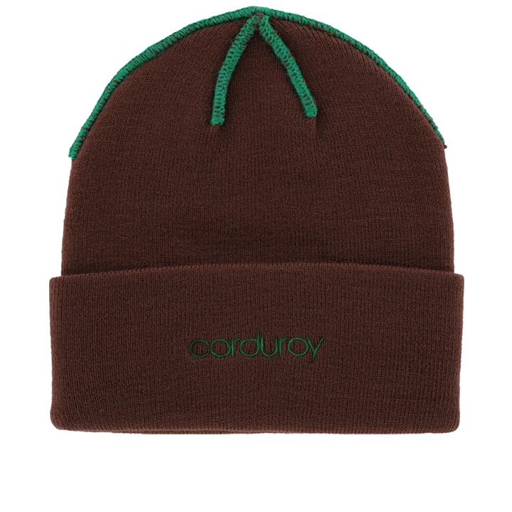 Corduroy Inside Out Beanie - Brown