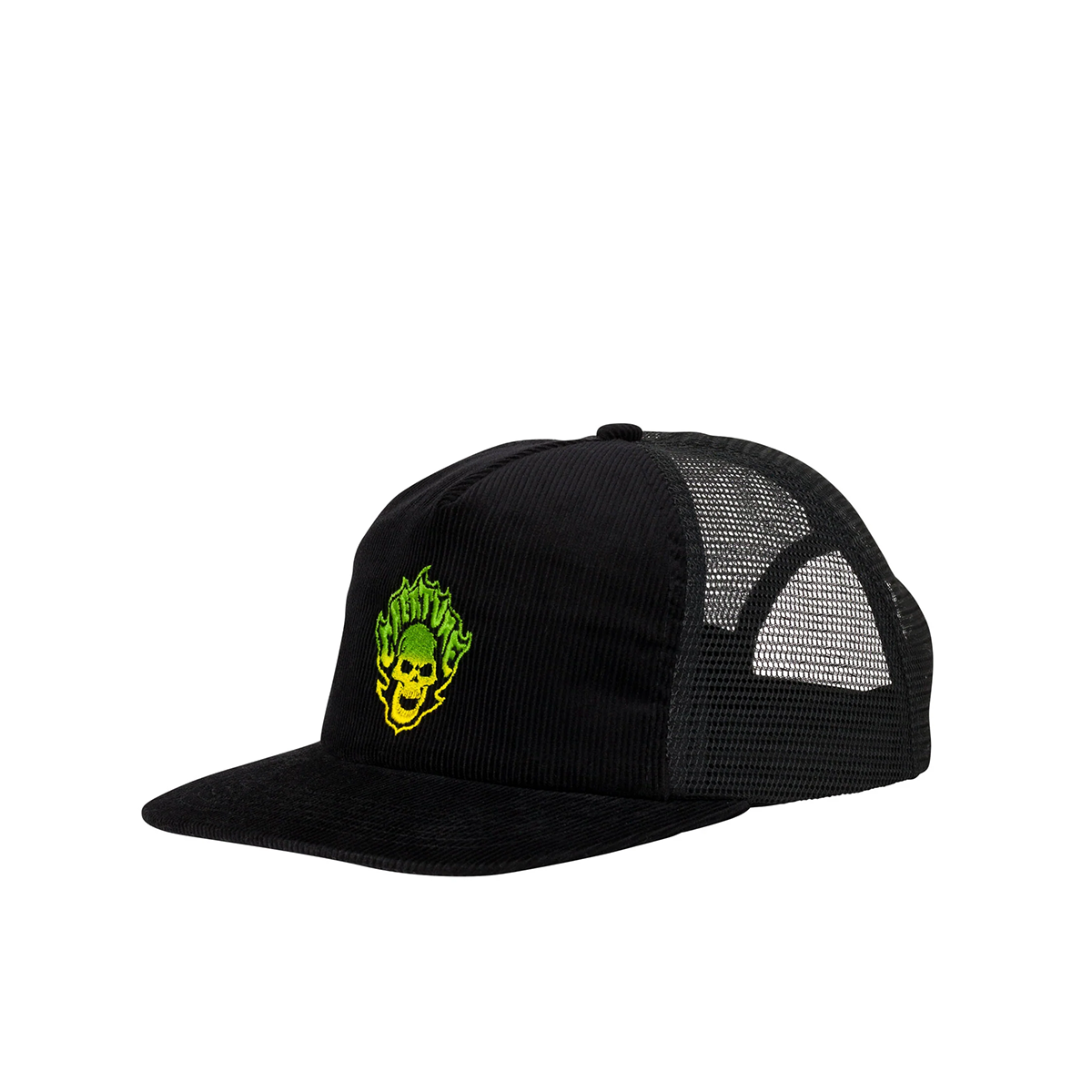 Creature Bonehead Flame Mesh Trucker Hat - Black