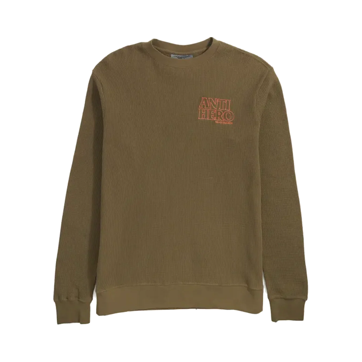 Anti Hero Lil Black Hero Outline Waffle Knit Crewneck - Brown