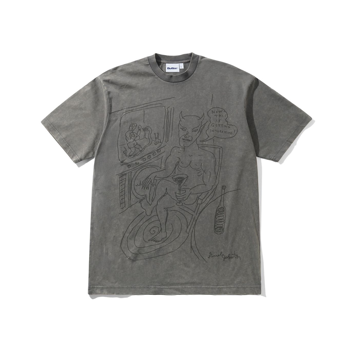Butter Satan T-Shirt - Black Acid Wash
