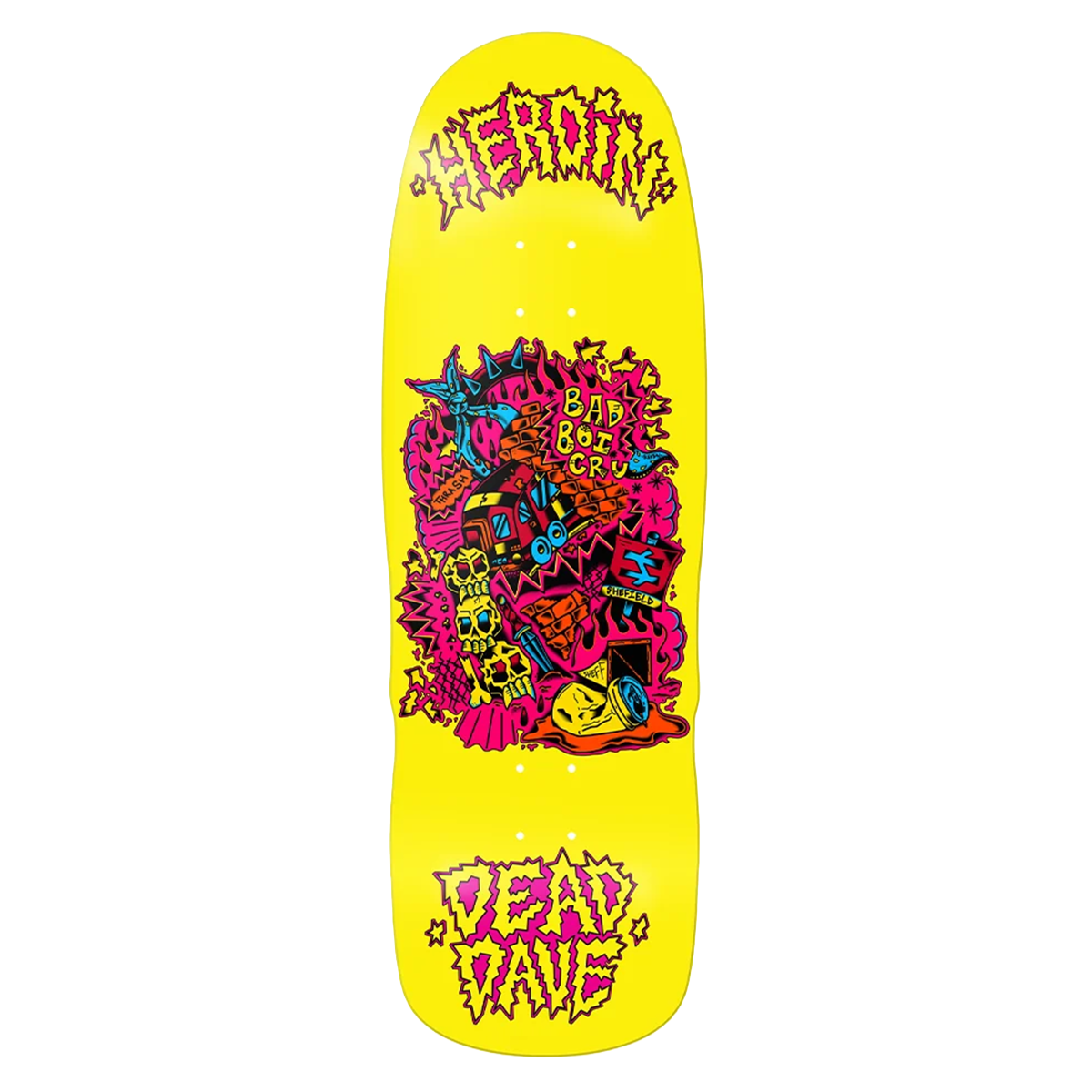 Heroin Dead Dave Trainlines Skate Deck - 10.125