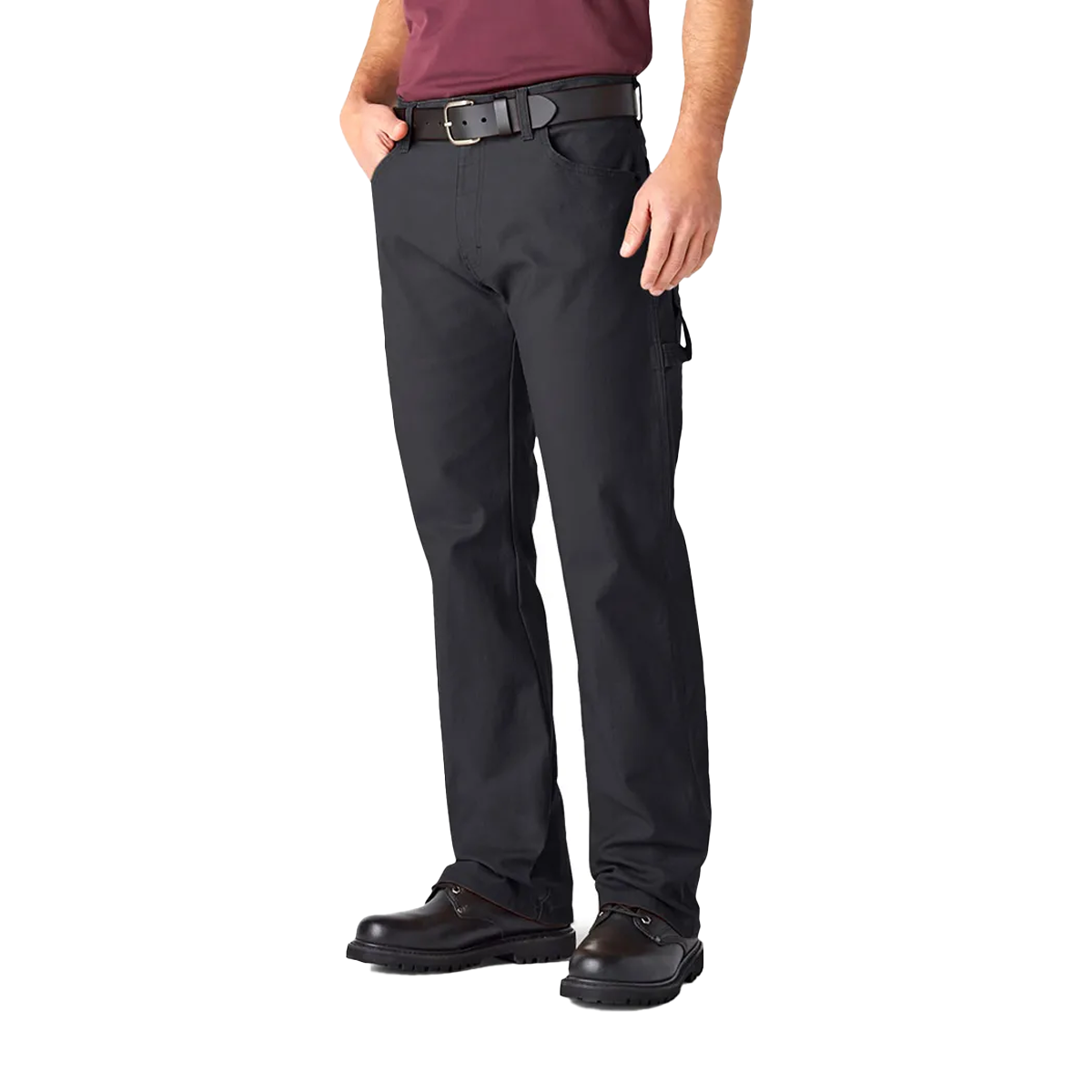 Dickies Relaxed Fit Heavyweight Duck Carpenter Pants - Rinsed Black