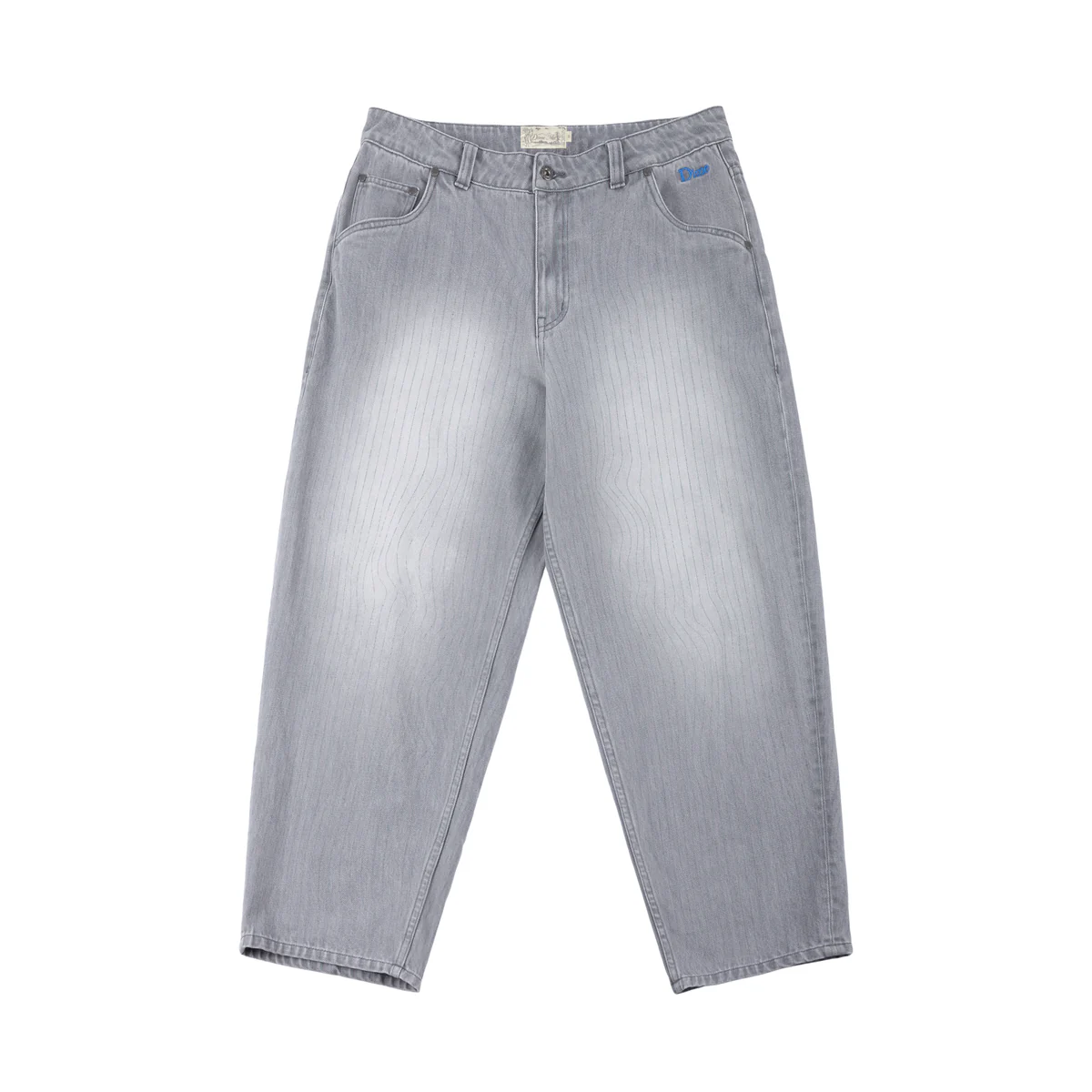 Dime Classic Baggy Denim Pants - Sandblasted Gray Striped
