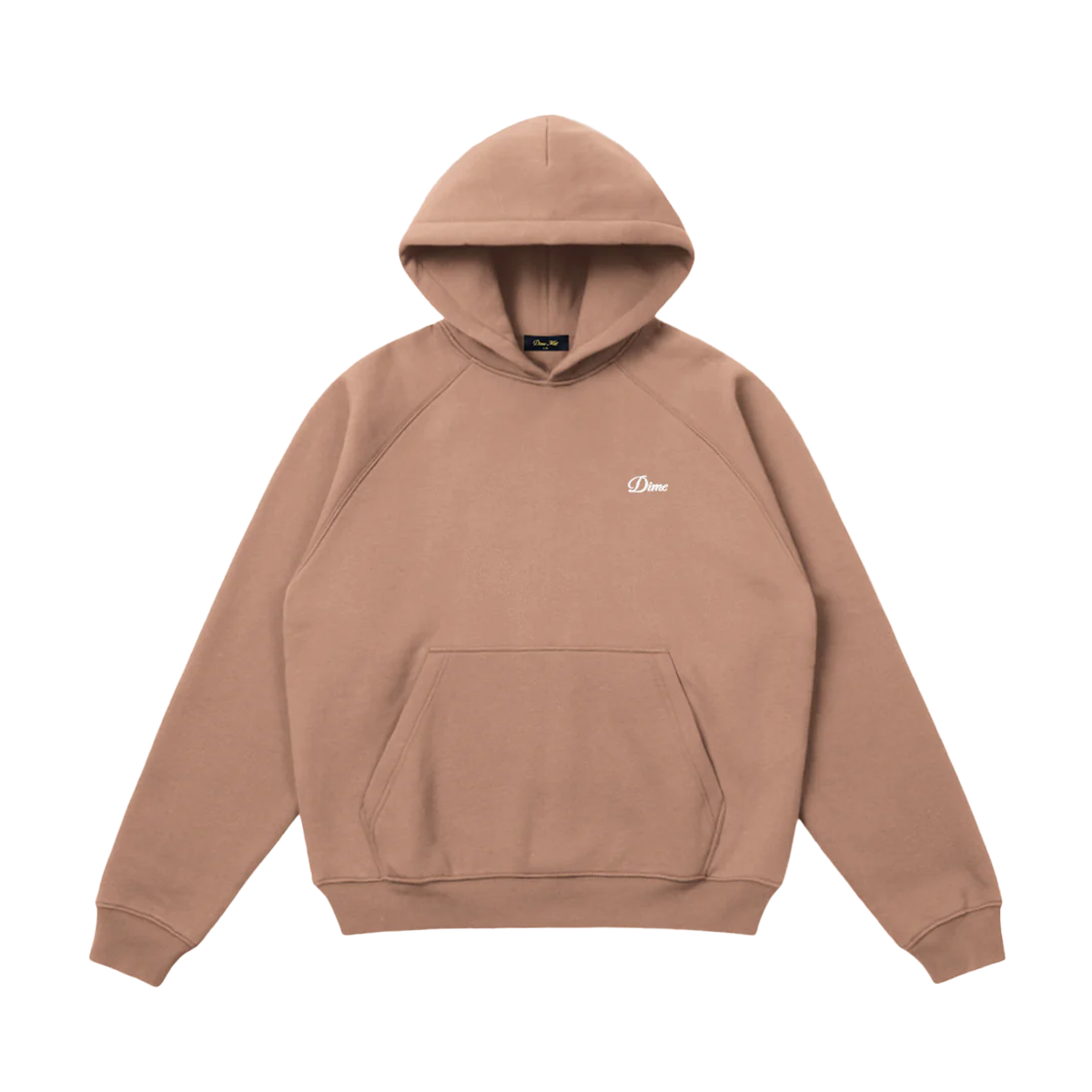 Dime Cursive Small Logo Hoodie - Sepia