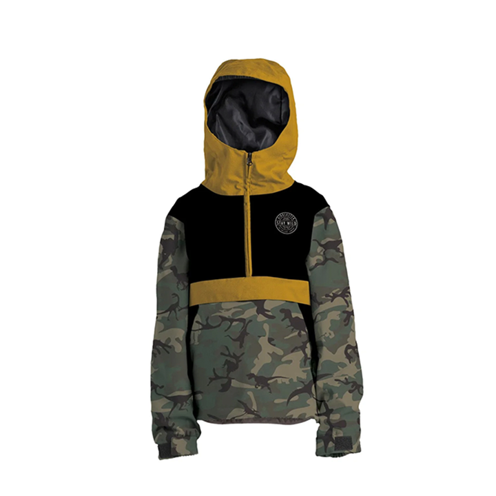 Airblaster Youth Trenchover Snow Jacket - OG Dino Gold