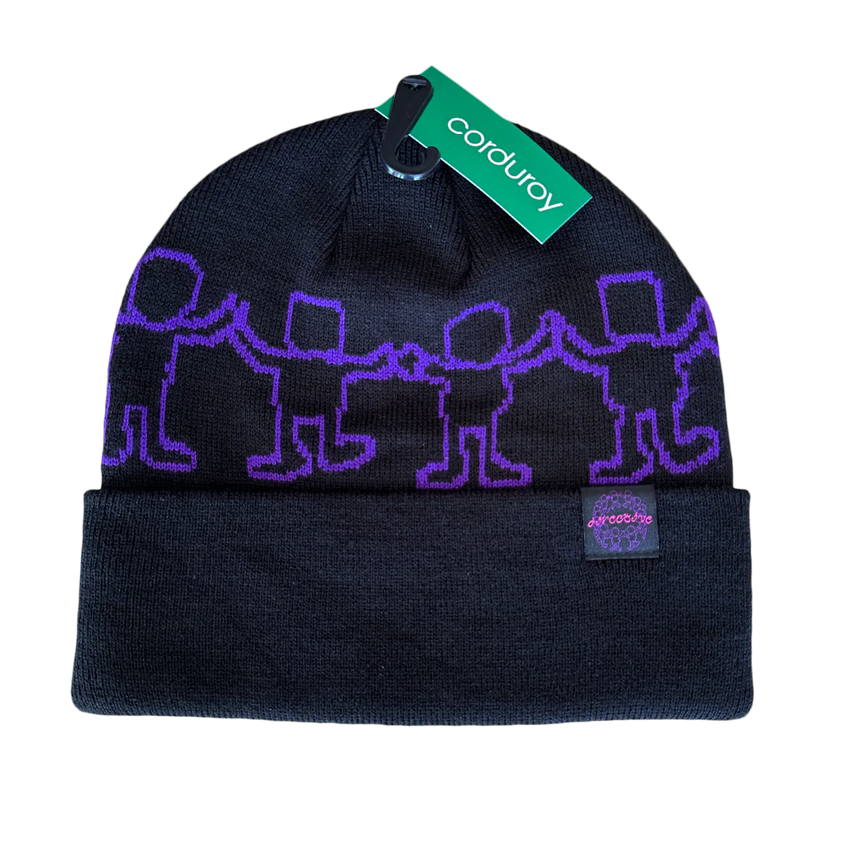 Directive x Corduroy Friends Beanie - Black/Purple