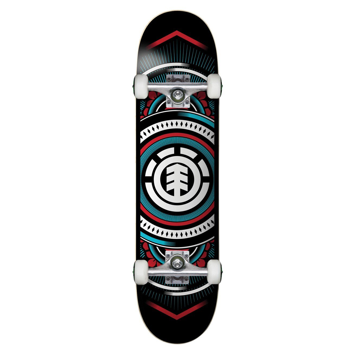 Element Hatched Red Blue Skate Complete - 8.0