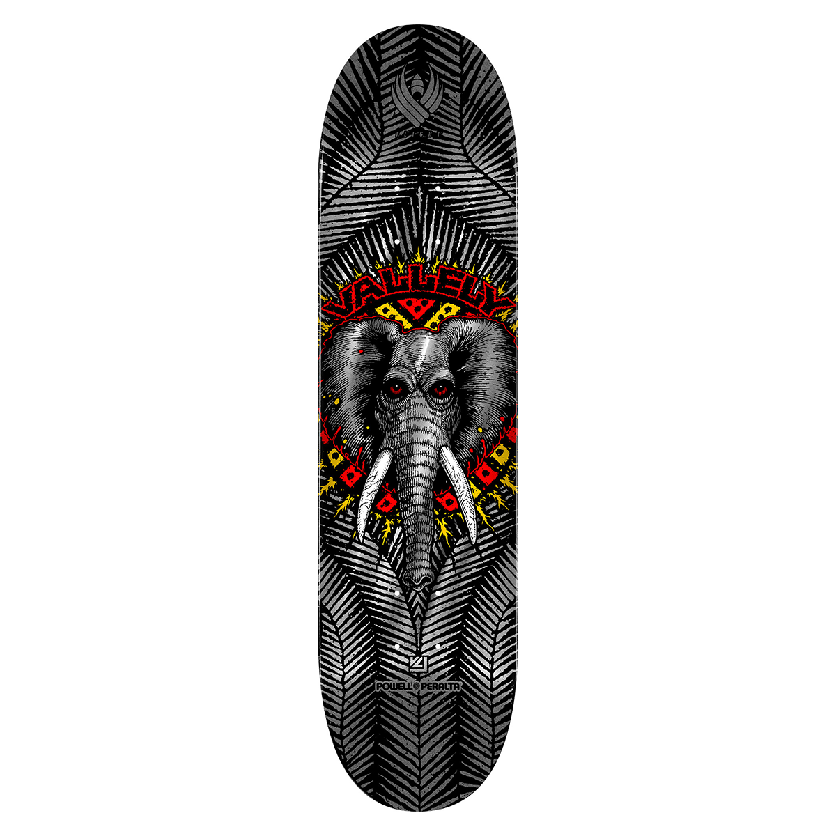 Powell Peralta Flight Mike Vallely Elephant Silver Foil Skate Deck - 8.38