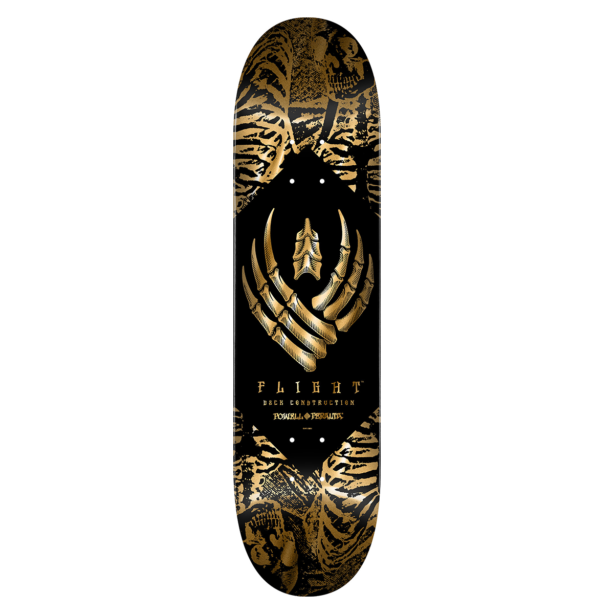Powell Peralta Skeleton Gold Foil Skate Deck - 8.62