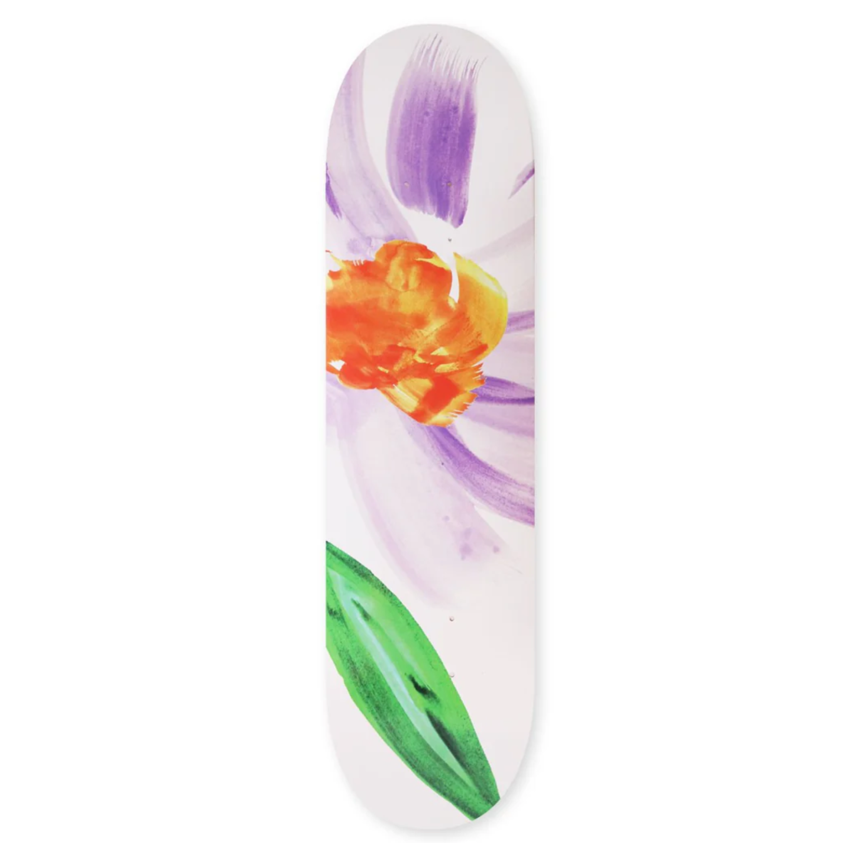 Cafe Floral White Skate Deck - 8.25