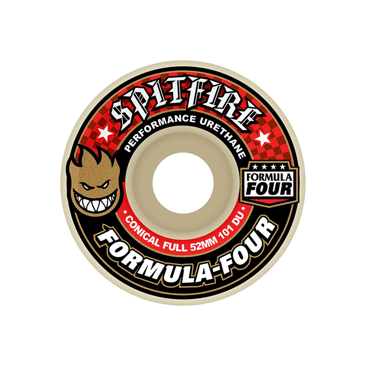 Spitfire Formula Four Conical Full Wheels 101du  Natural - Assorted Sizes