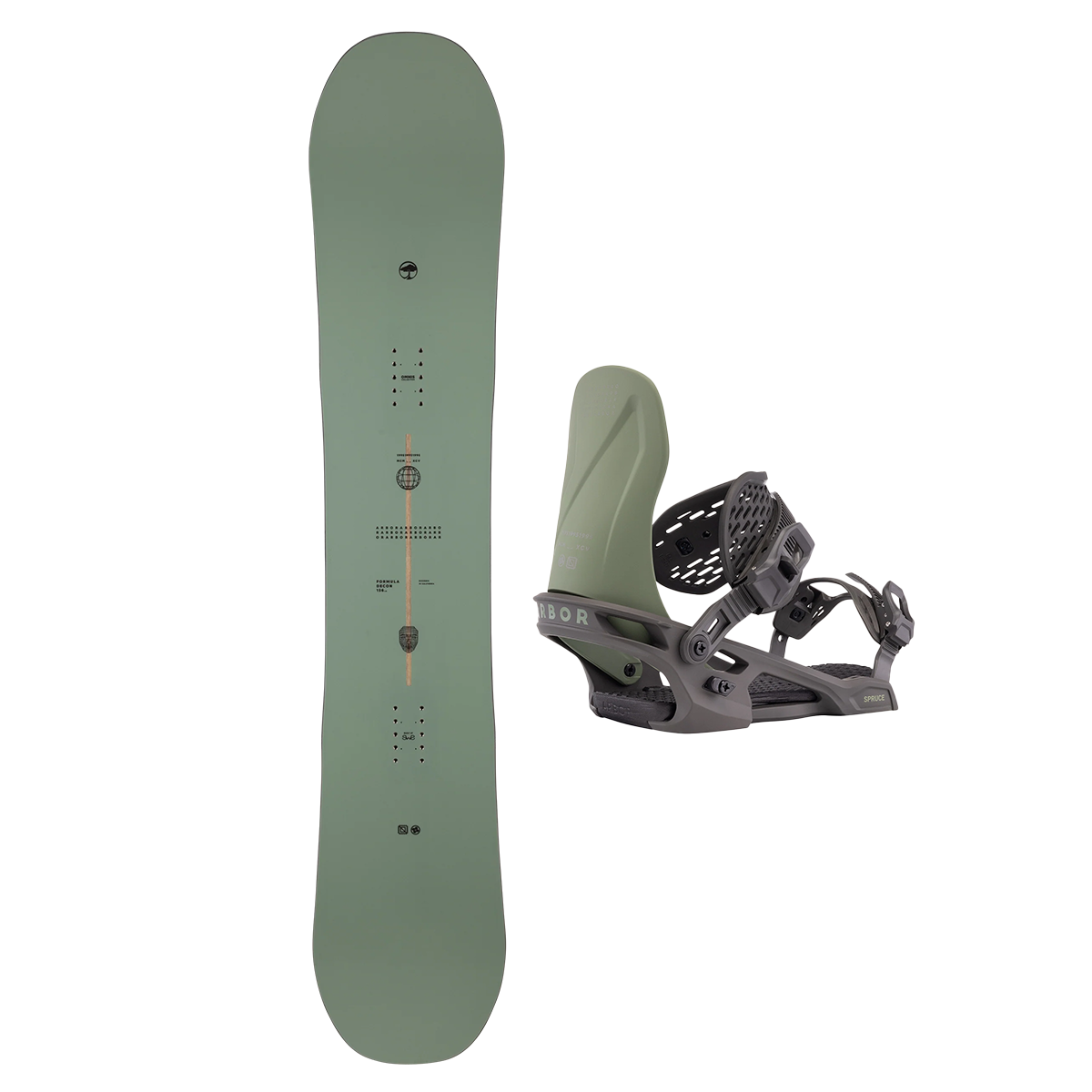 Arbor Formula Decon Snowboard with Spruce Bindings Package