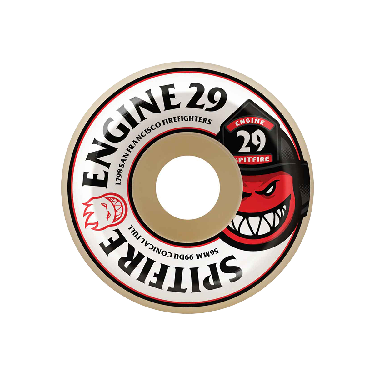 Spitfire x SFFD Formula Four Engine Conical Wheels 99du Natural - 56mm