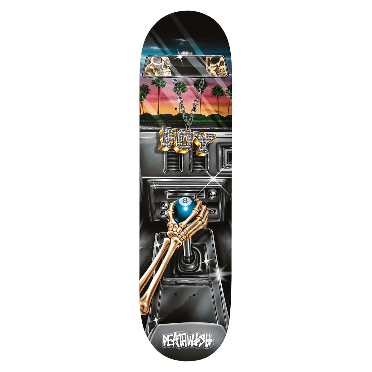 Deathwish Jamie Foy Samborghini Shifter Skate Deck - 8.0