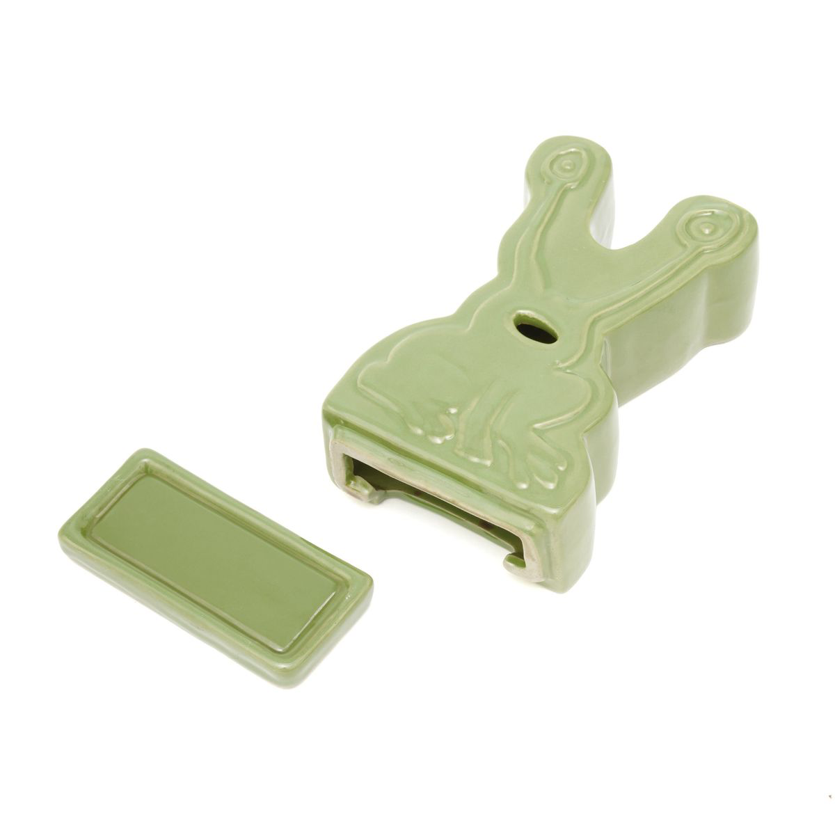 Butter Frog Ceramic Incense Holder - Light Green