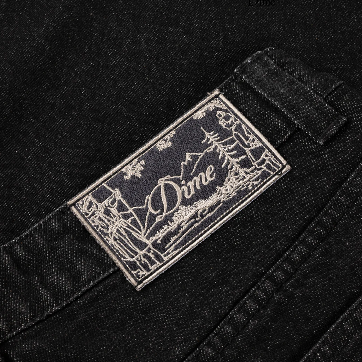 Dime Baggy Denim Pants - Black Washed